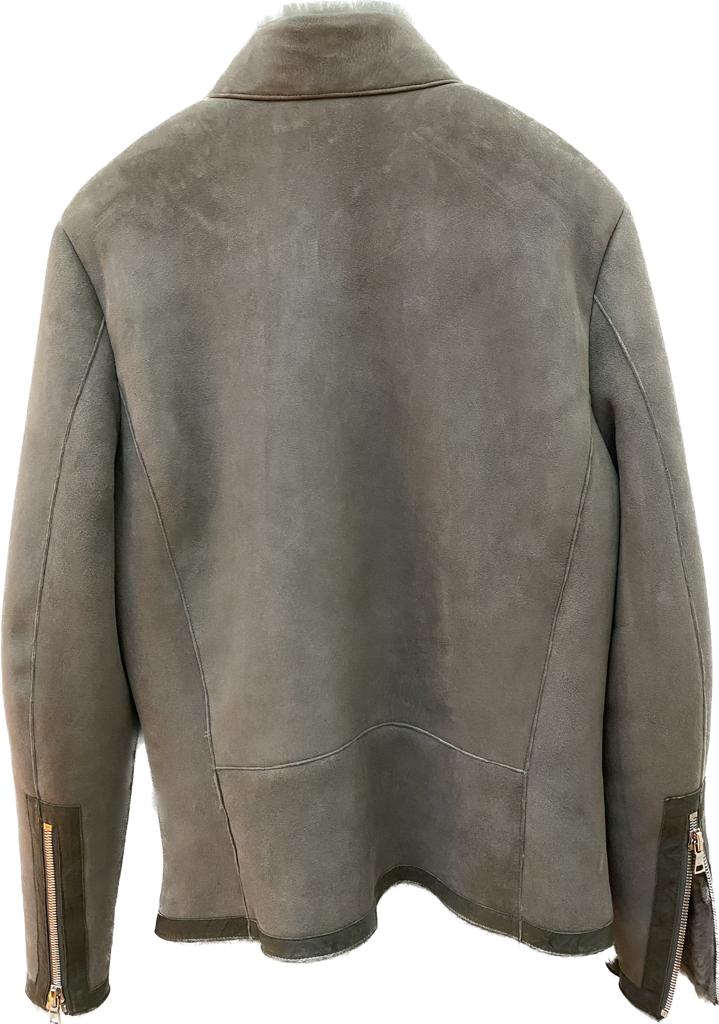 RCM9 - Cuadra gray casual sheepskin Leather fashion jacket for men-Kuet.us