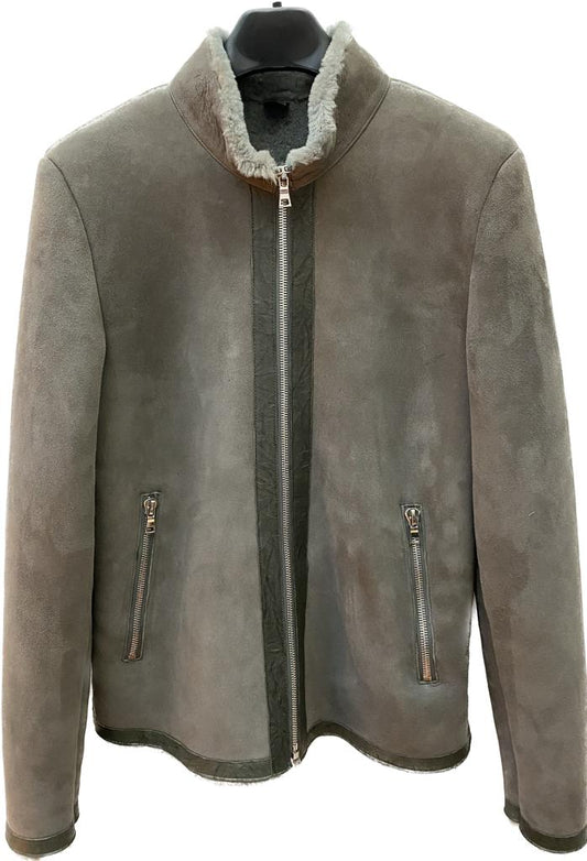 RCM9 - Cuadra gray casual sheepskin Leather fashion jacket for men-Kuet.us