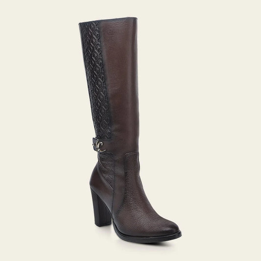 T40VNRS - Cuadra Brown Western Cowgirl Cowhide Leather Boots for Women