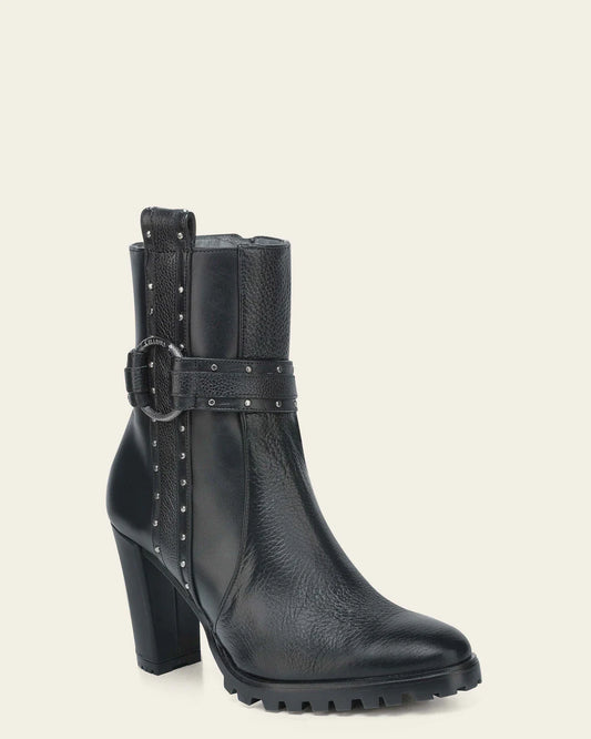 T47VNTS - Cuadra black deer leather boots for women