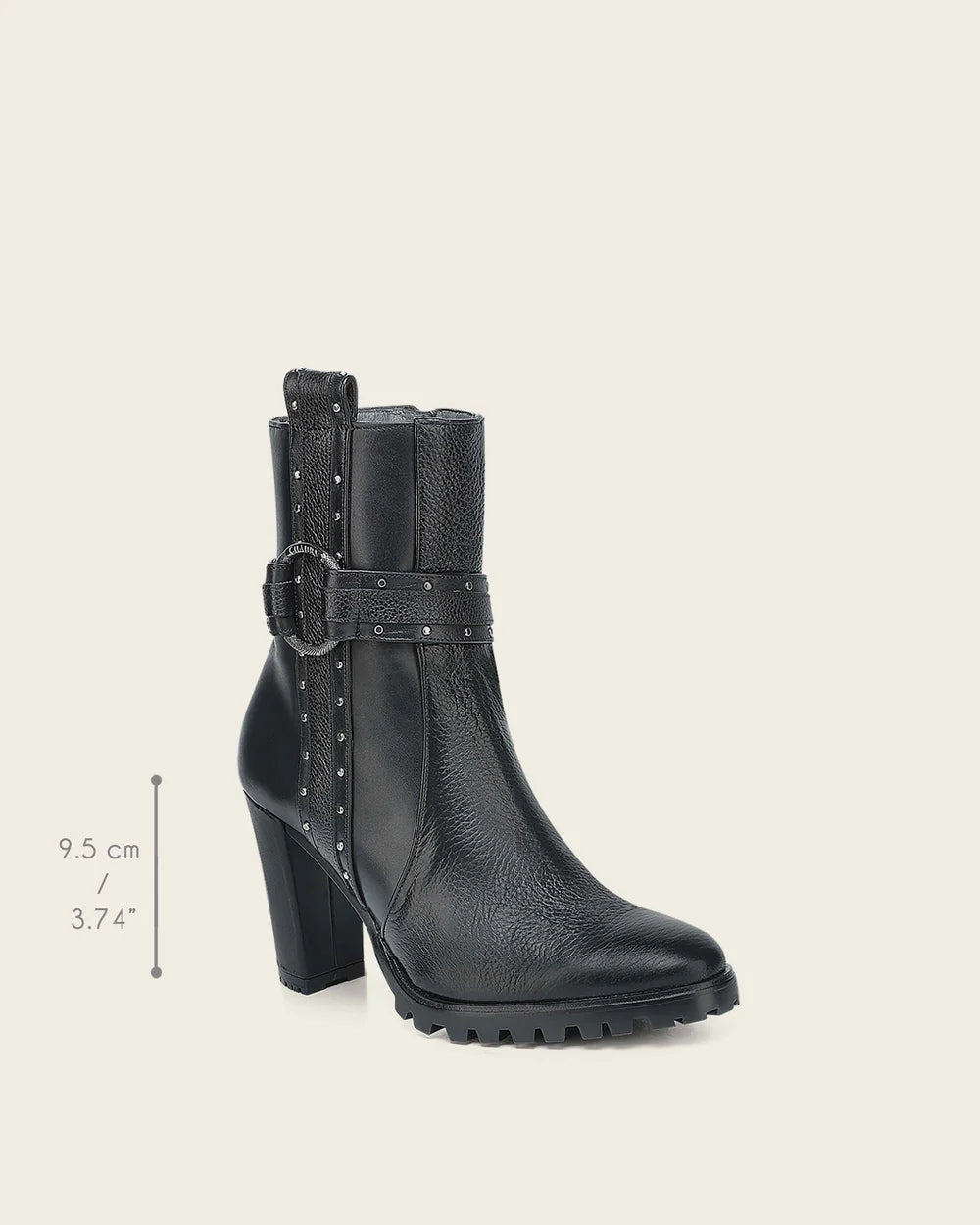 T47VNTS - Cuadra black deer leather boots for women