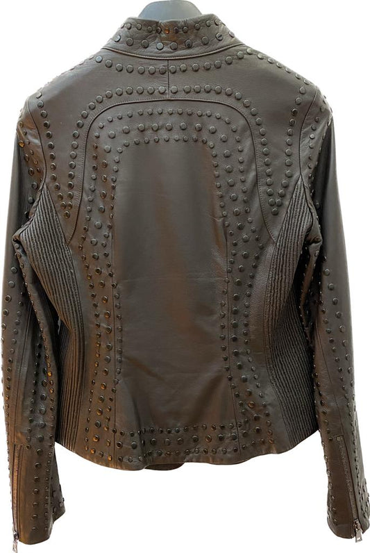 VIC8FLT1000 - Cuadra Brown western casual soft lambskin leather jacket for women-Kuet.us