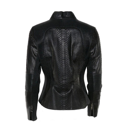 VICPP - Cuadra black casual fashion python jacket for woman.-Kuet.us