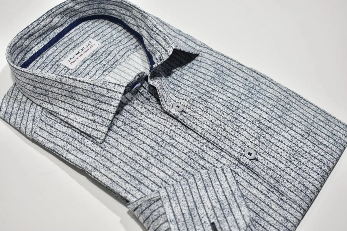 CMW4662 - Cuadra blue casual fashion cotton shirt for men-Kuet.us