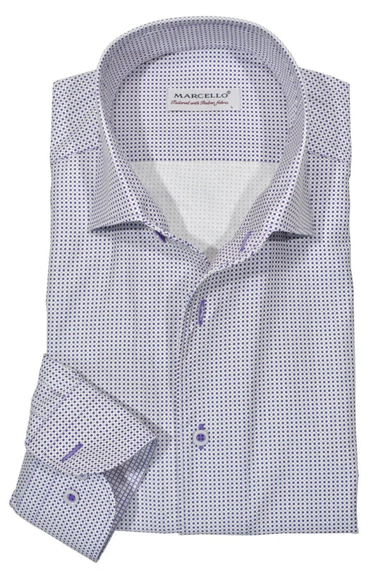CMW727R - Cuadra purple casual fashion cotton shirt for men