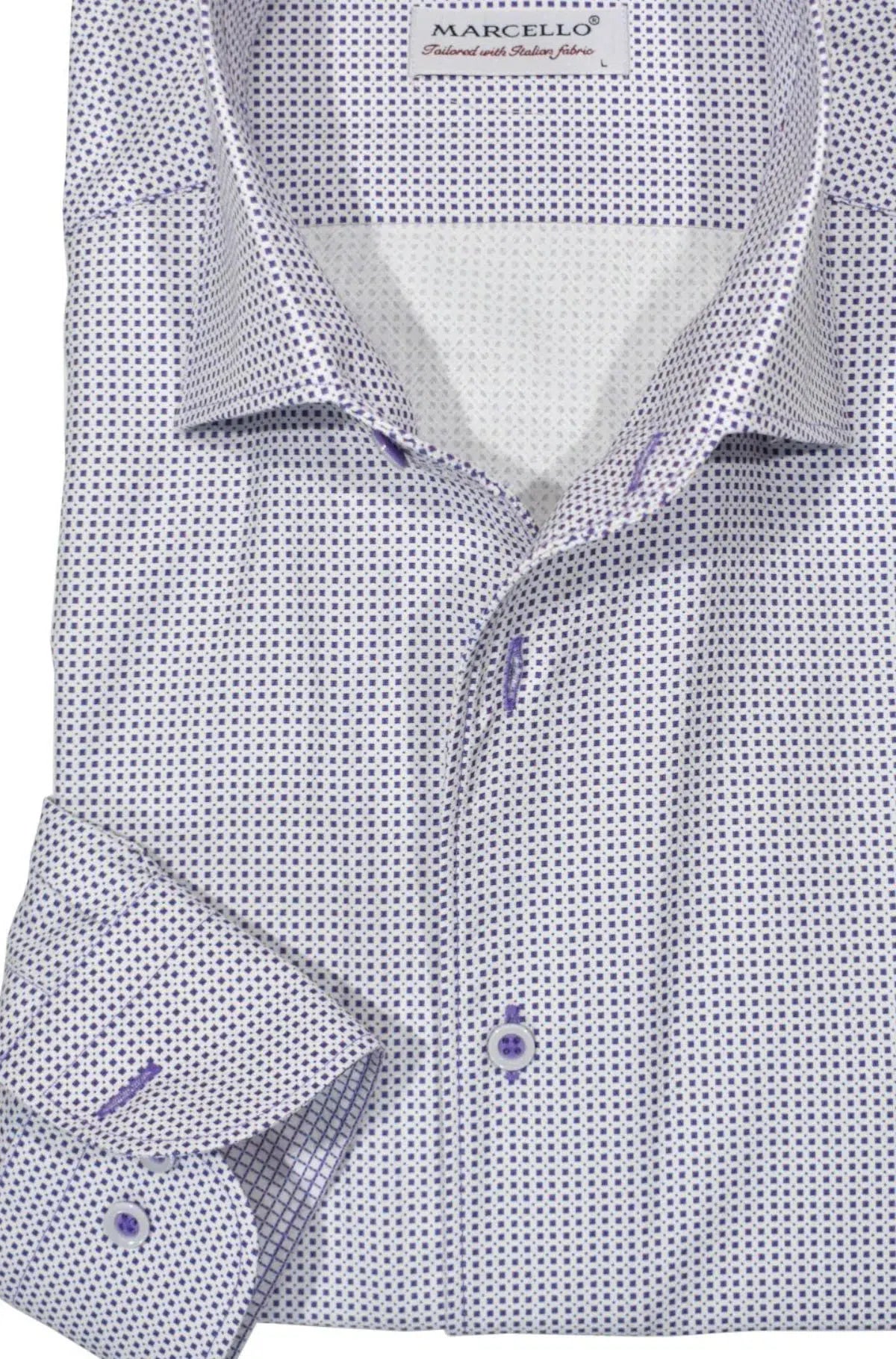 CMW727R - Cuadra purple casual fashion cotton shirt for men