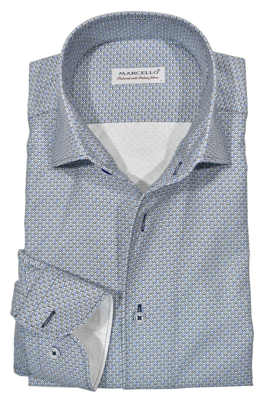 CMW736R - Cuadra white casual fashion cotton shirt for men-Kuet.us