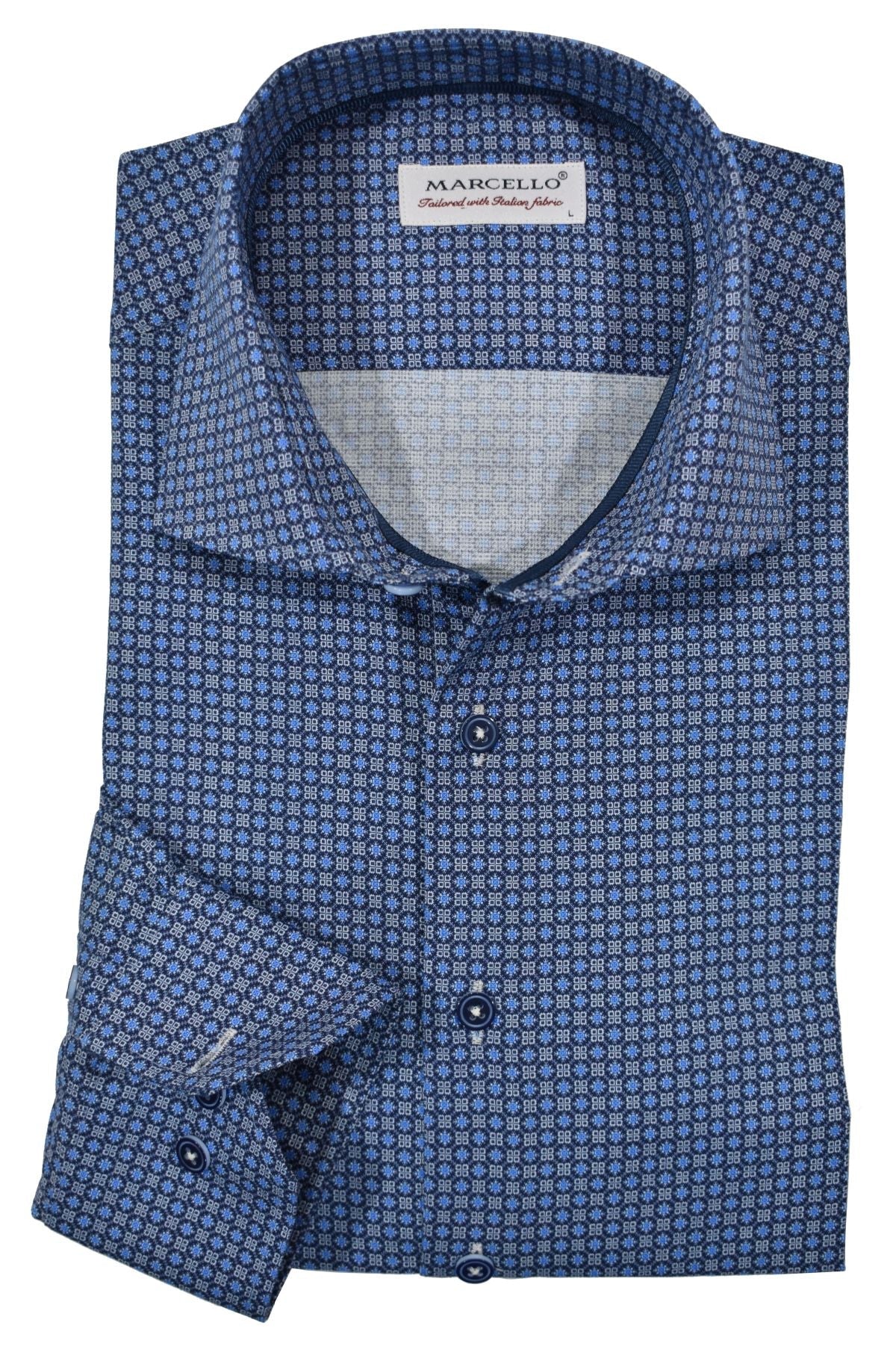 CM0W753 - Cuadra blue casual fashion cotton shirt for men-Kuet.us