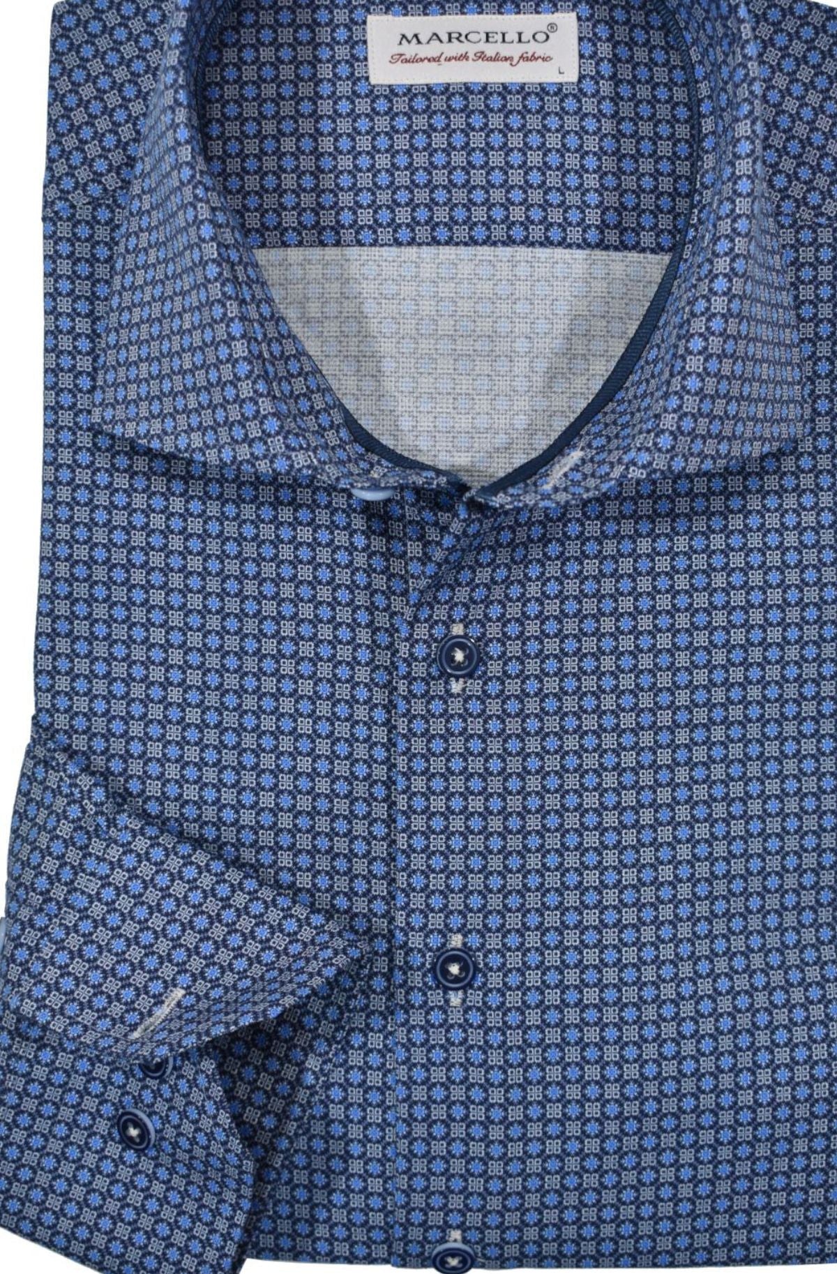 CM0W753 - Cuadra blue casual fashion cotton shirt for men-Kuet.us