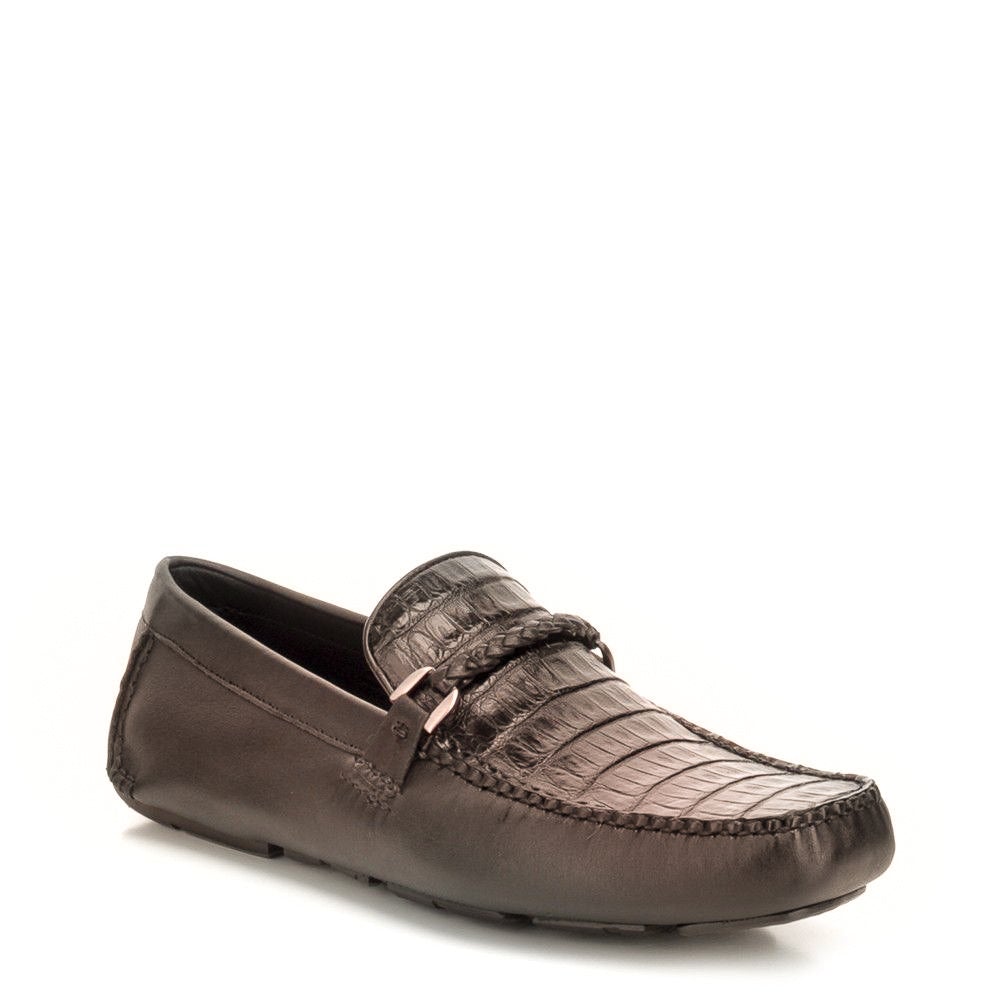 A03CWUX - Cuadra brown casual caiman driving moccasin shoes for men-FRANCO CUADRA-Kuet-Cuadra-Boots