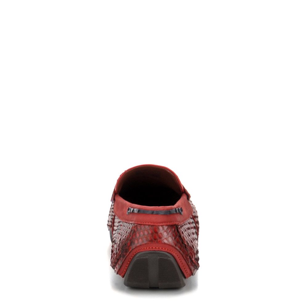 A07PMRU - Cuadra red casual fashion python driving moccasins for men-Kuet.us