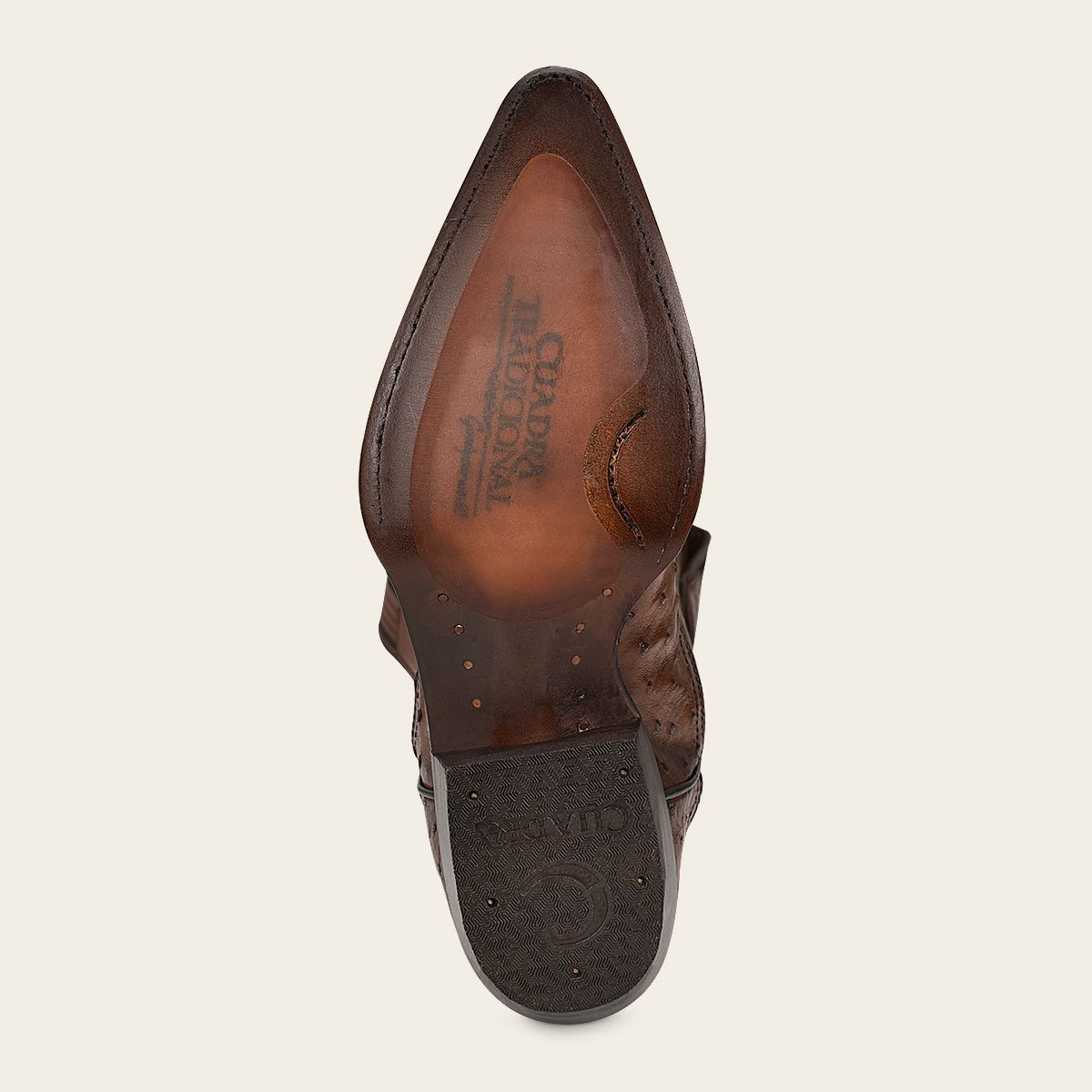 B22PA1 - Cuadra Honey casual cowboy ostrich leather boots for men-CUADRA-Kuet-Cuadra-Boots