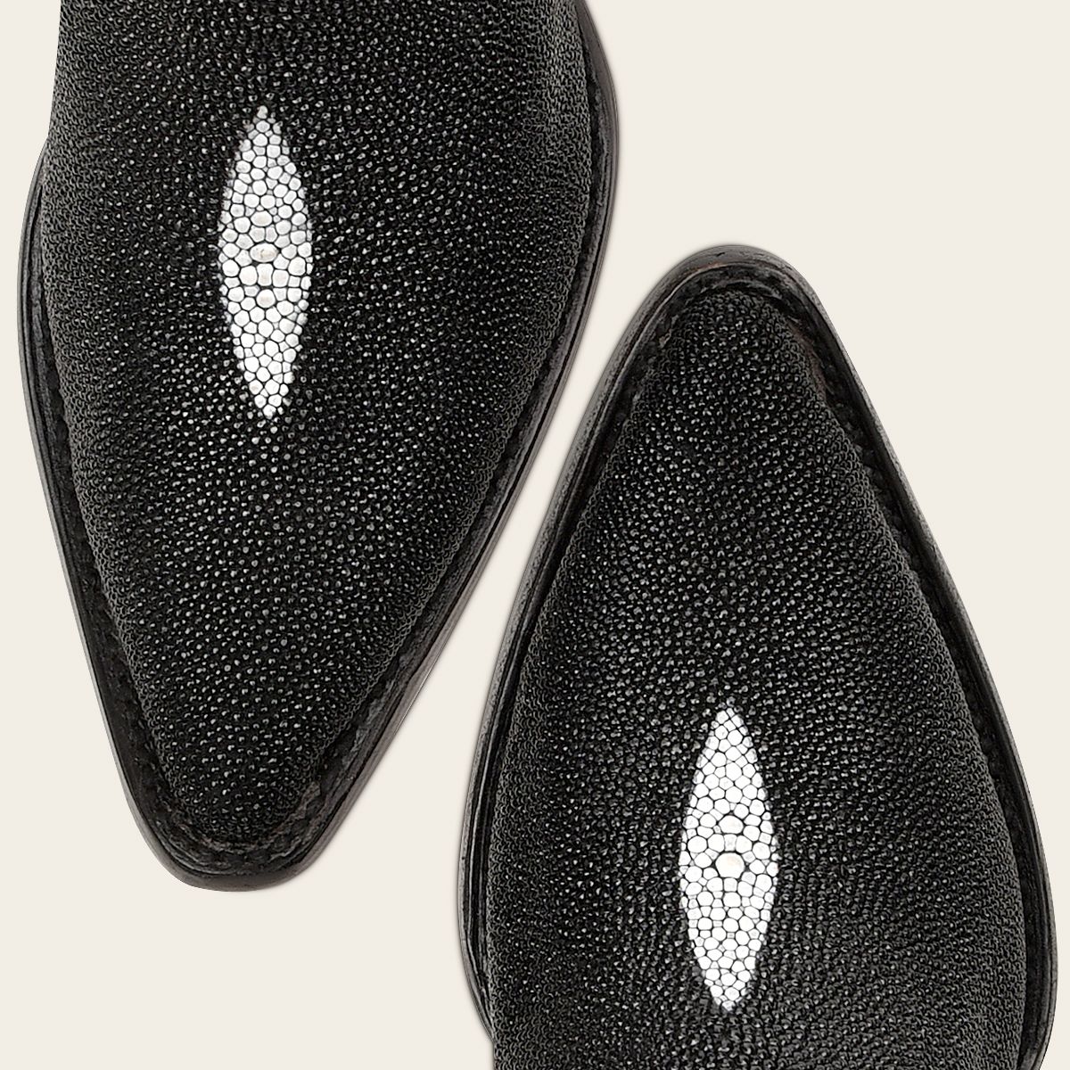 B22PMA - Cuadra Black dress cowboy stingray leather boots for men-CUADRA-Kuet-Cuadra-Boots