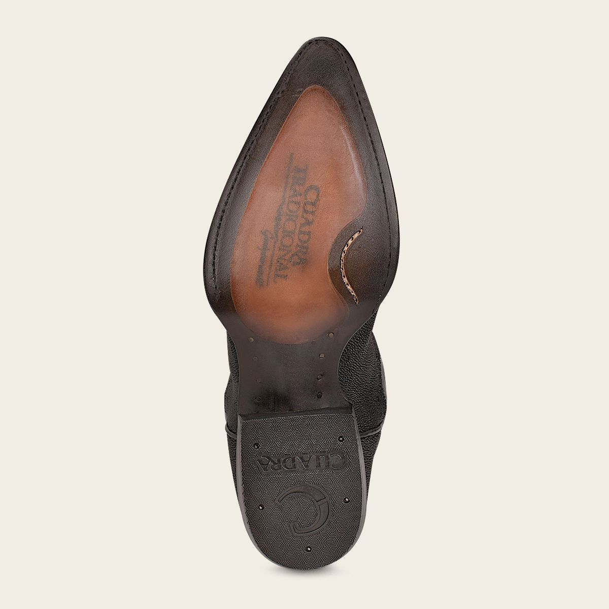 B22PMA - Cuadra Black dress cowboy stingray leather boots for men-Kuet.us