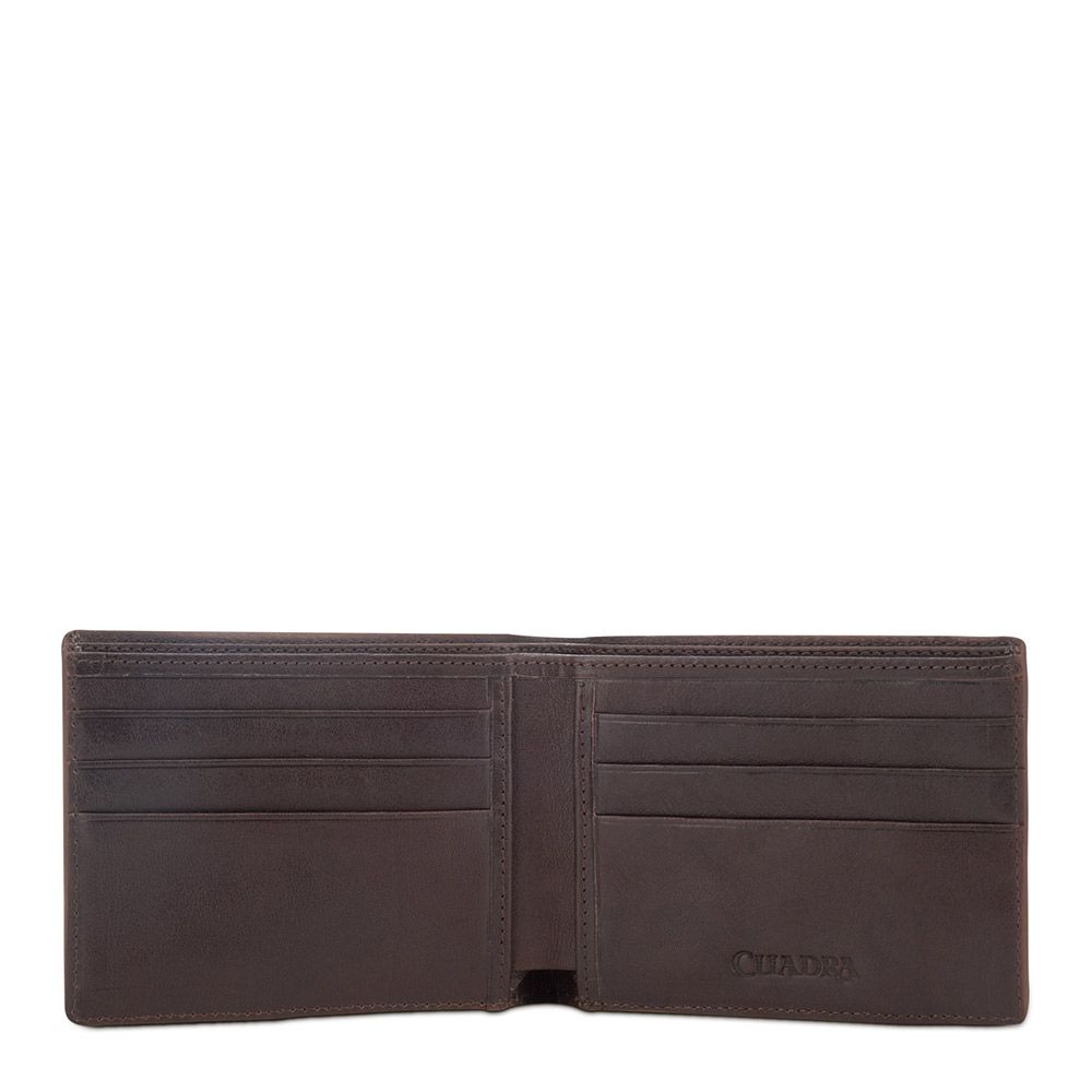 B2910LT - Cuadra Black Classic Lizard Leather Bi Fold Wallet for Men