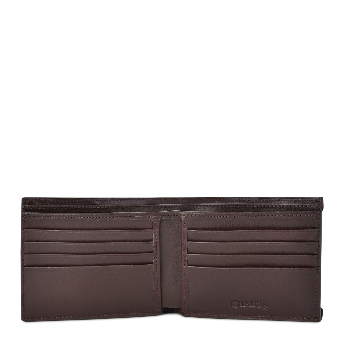 B3018RS - Cuadra brown casual fashion calfskin leather bi fold wallet for men-Kuet.us