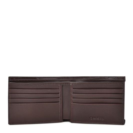 B3018RS - Cuadra brown casual fashion calfskin leather bi fold wallet for men-CUADRA-Kuet-Cuadra-Boots