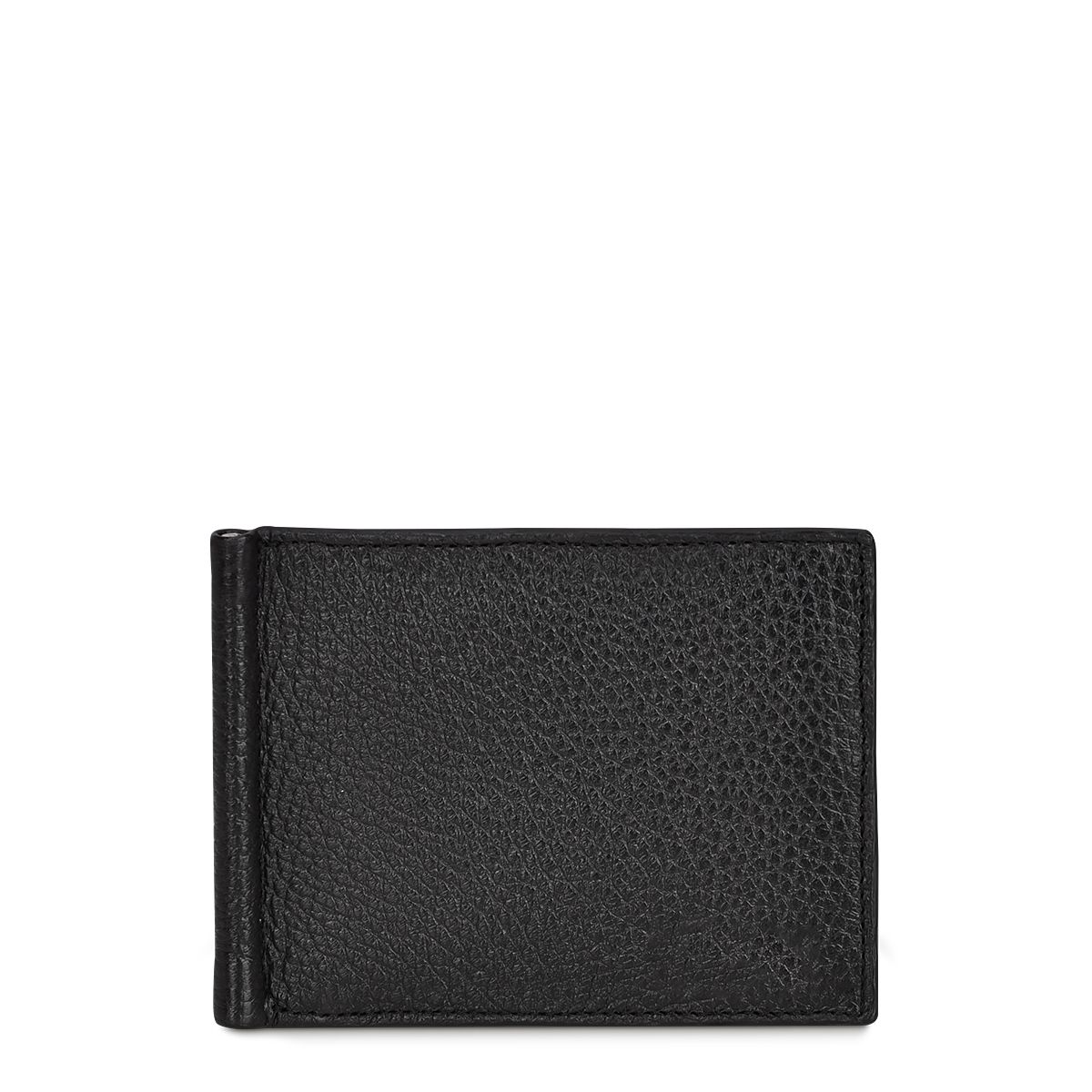 Buy Men Black Textured Genuine Leather Wallet Online - 742353