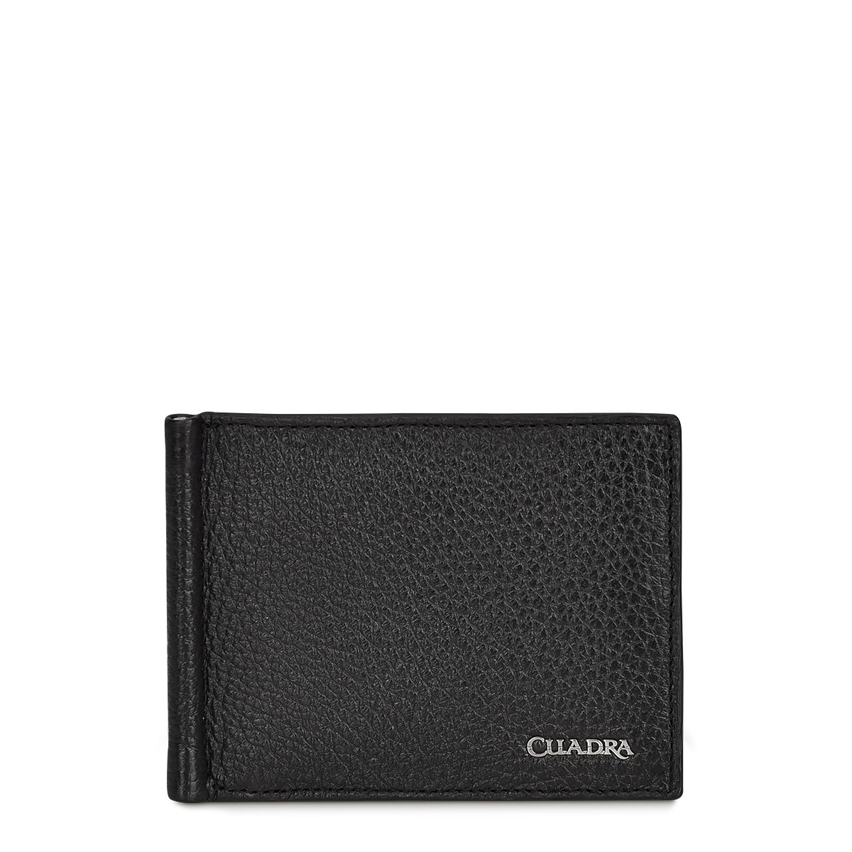 B3042VE - Cuadra black casual fashion deerskin bi fold wallet for men-Kuet.us