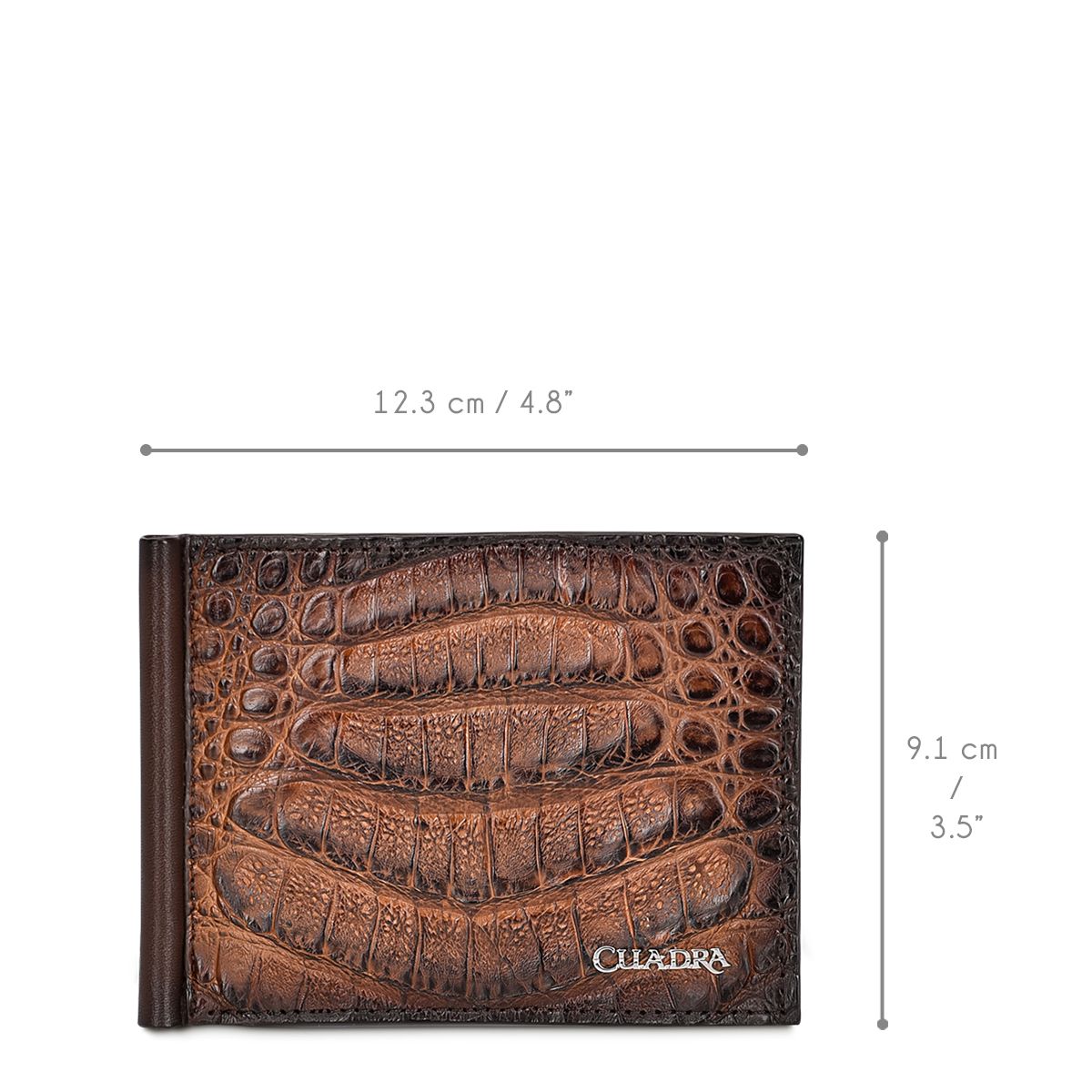 B3043FL - Cuadra brown casual fashion leather bi fold wallet for men-Kuet.us
