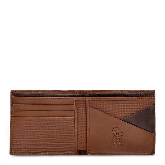 BC000FL - Cuadra honey casual fashion caiman bi fold wallet for men-Kuet.us