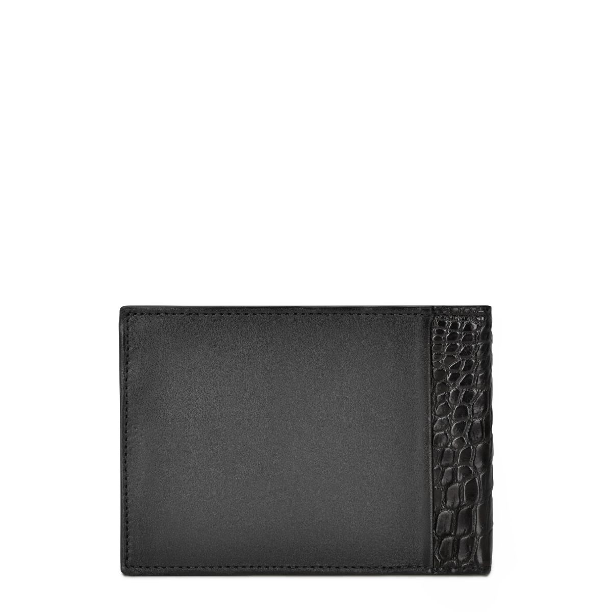 BC003NL - Cuadra black classic niloticus exotic bifold wallet for men.-CUADRA-Kuet-Cuadra-Boots
