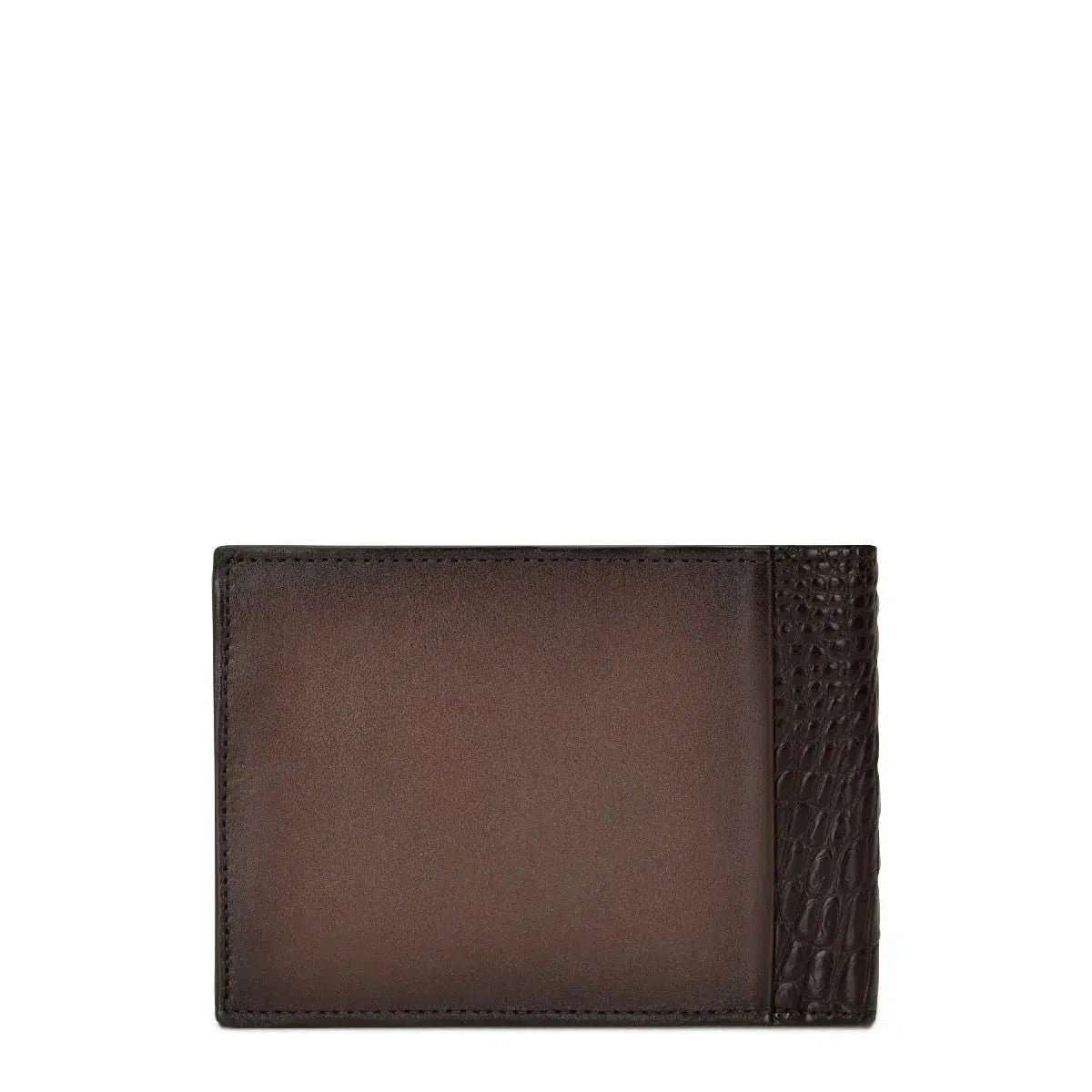 BC003NL - Cuadra brown classic niloticus exotic bifold wallet for men.-Kuet.us