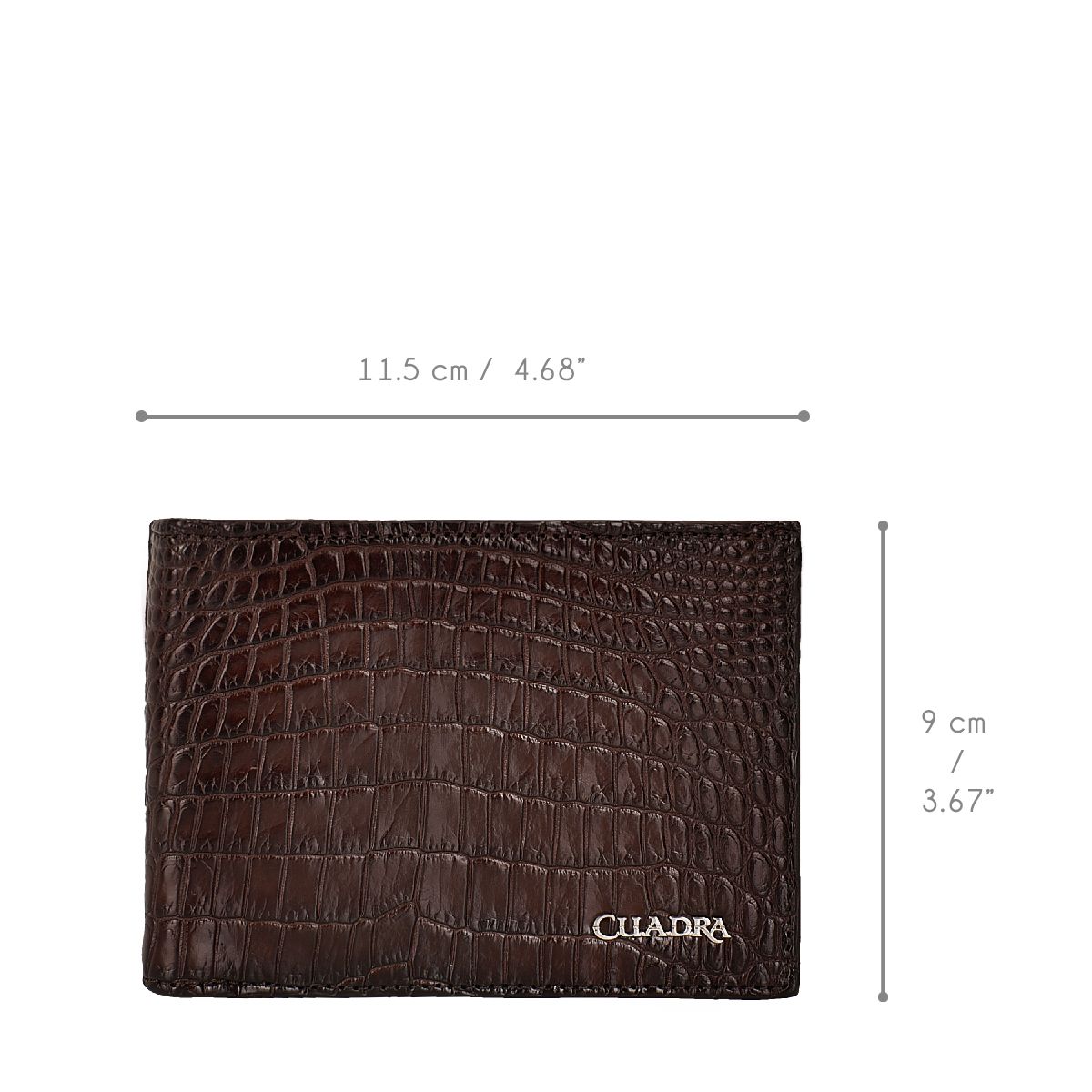 BC003NL - Cuadra brown classic niloticus exotic bifold wallet for men.-Kuet.us