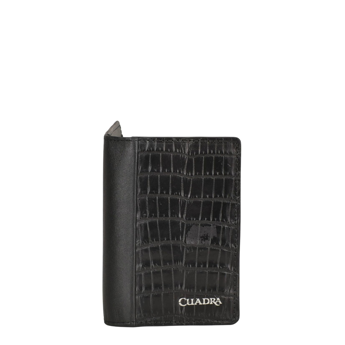 BC011NL - Cuadra black exotic wallet in niloticus leather for men-Kuet.us