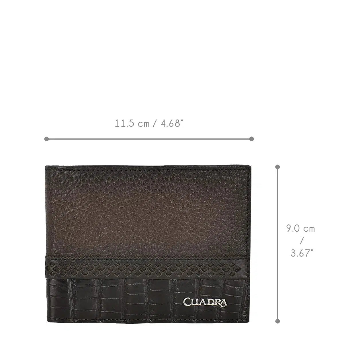 BC012NL - Cuadra black exotic bifold wallet in niloticus leather for men-CUADRA-Kuet-Cuadra-Boots