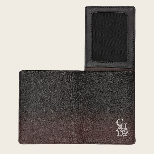 BC014VE - Cuadra chocolate deer leather bi fold wallet for men-CUADRA-Kuet-Cuadra-Boots