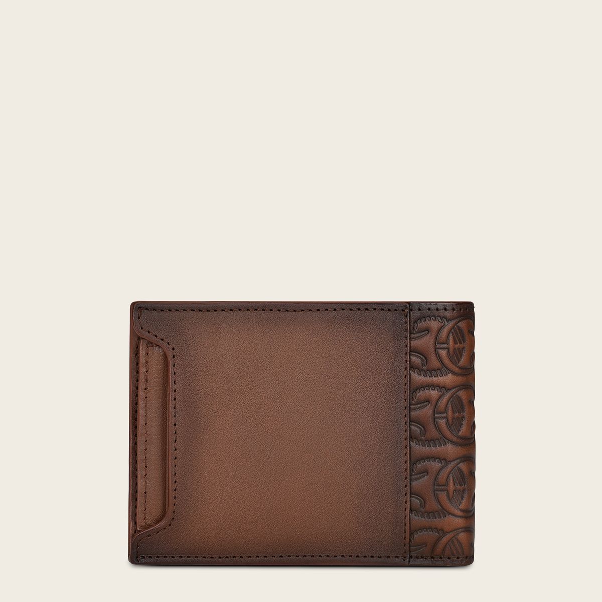 BC017RS - Cuadra honey cowhide leather bi fold wallet for men-CUADRA-Kuet-Cuadra-Boots