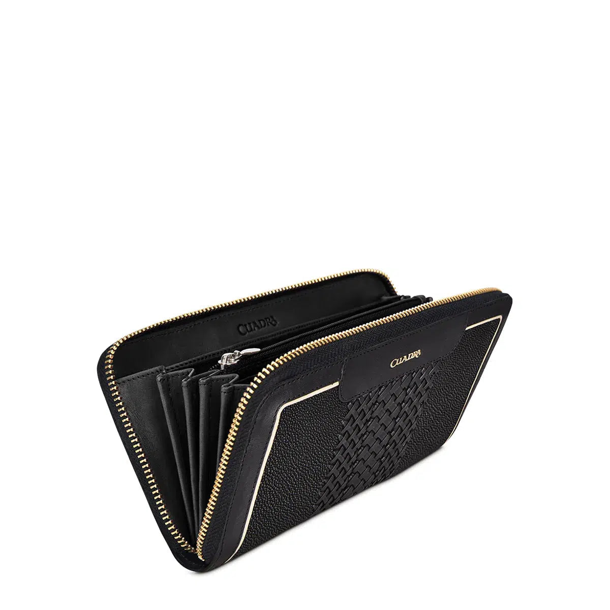 BD138MA - Cuadra black fashion stingray wristlet wallet for women-Kuet.us