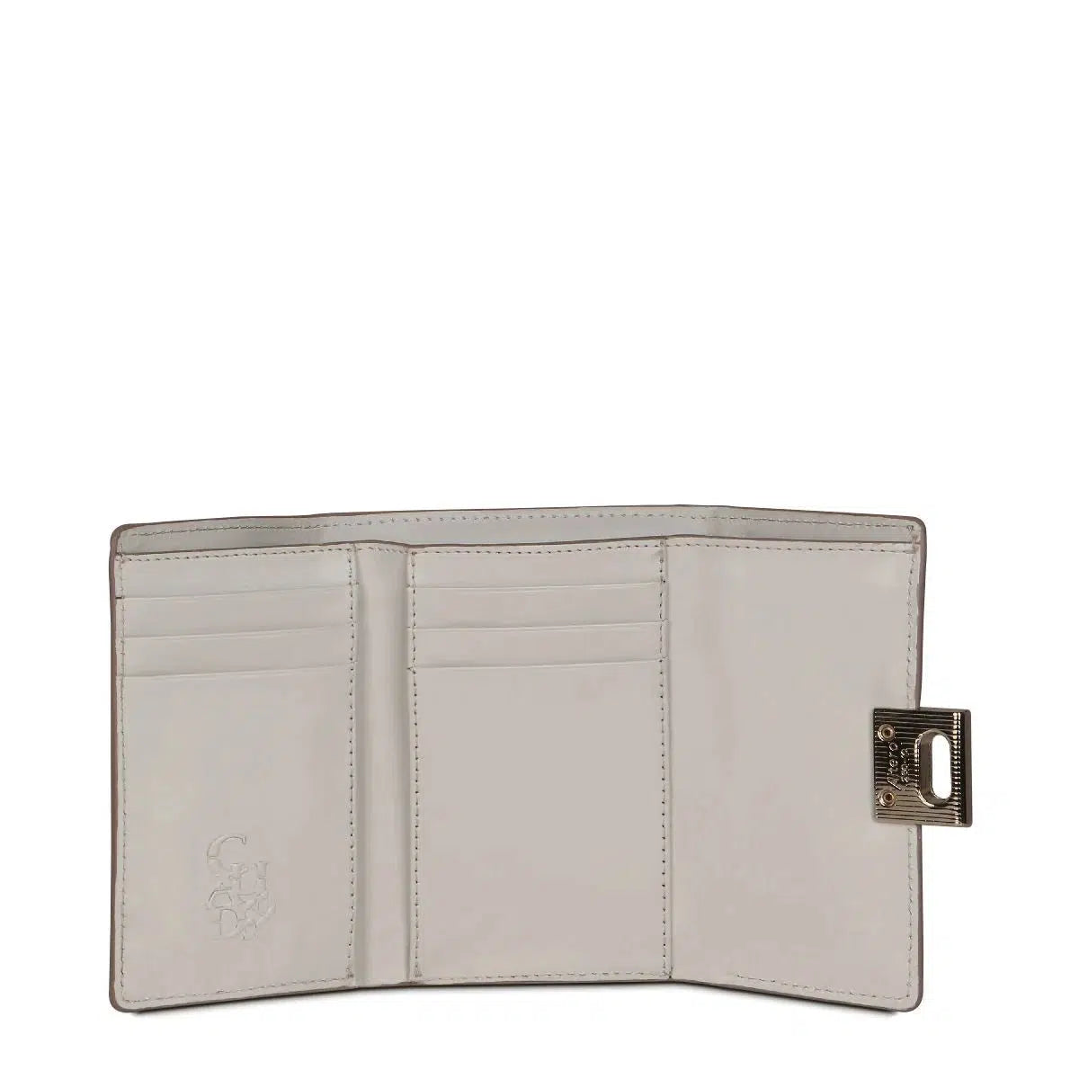 BD197PI - Cuadra gray small fashion woven pyhon tri fold wallet for women-CUADRA-Kuet-Cuadra-Boots