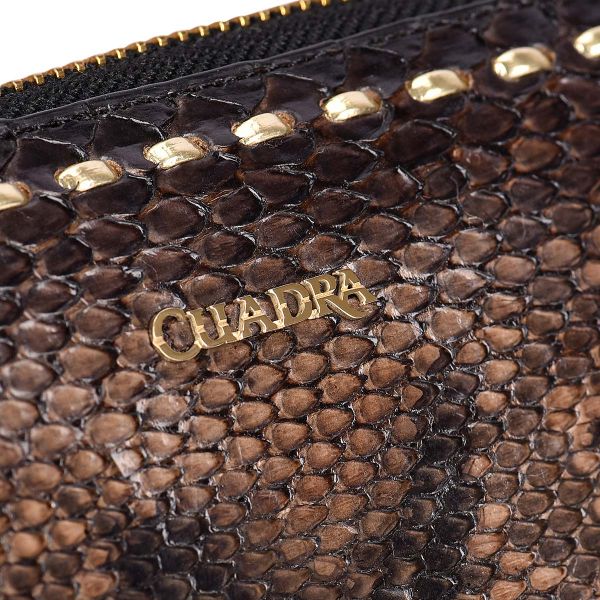 BD211PI - Cuadra black fashion python leather wallet clutch for women-CUADRA-Kuet-Cuadra-Boots