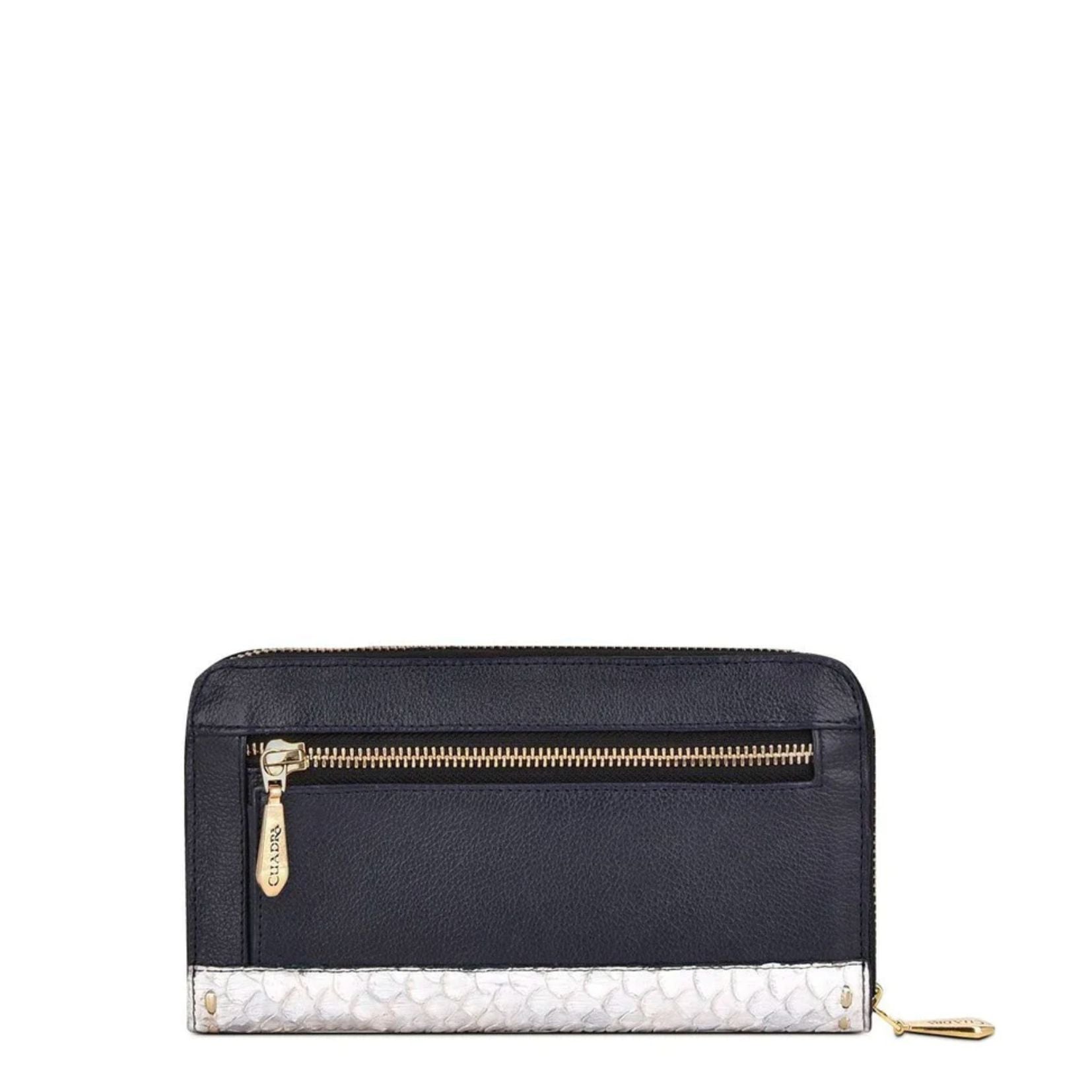 BD211PI - Cuadra blue fashion python leather wallet clutch for women-Kuet.us