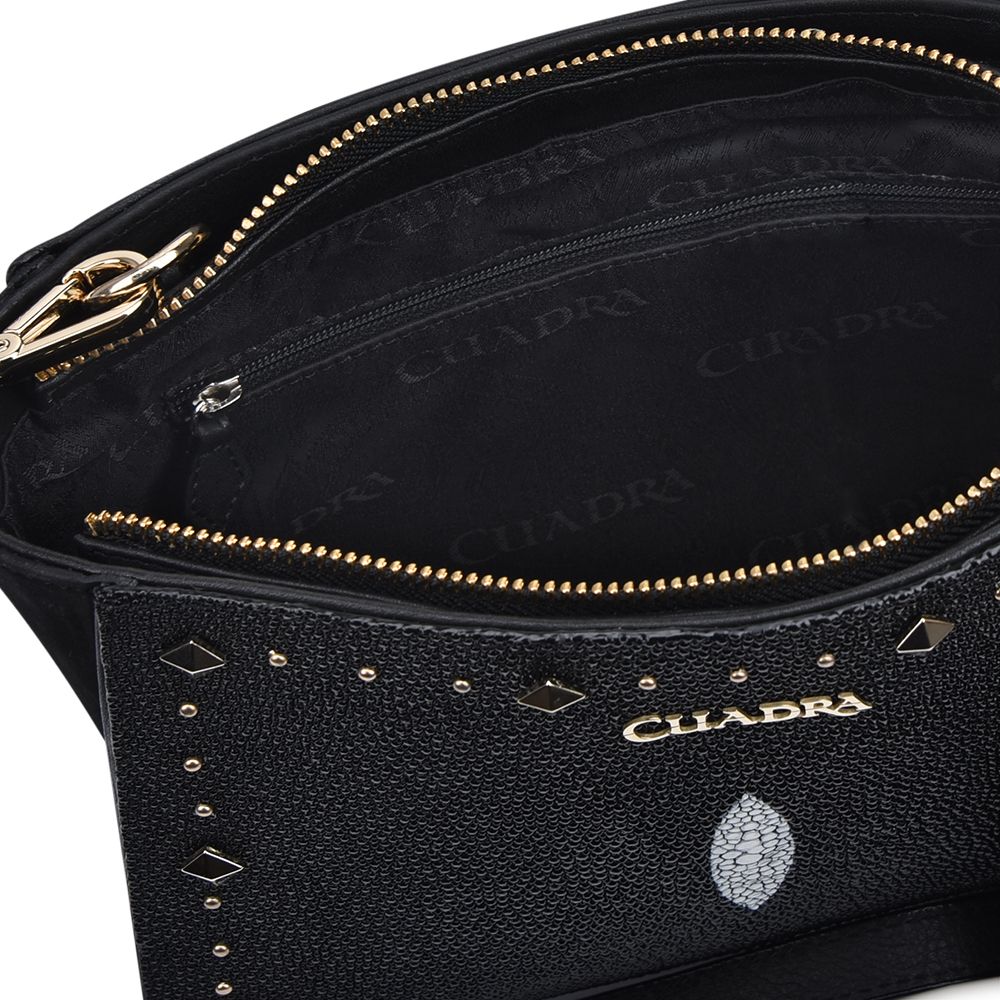 BO331MA - Cuadra black casual fashion stingray shoulder bag for women-CUADRA-Kuet-Cuadra-Boots