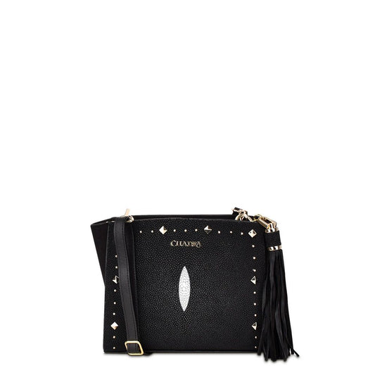 BO331MA - Cuadra black casual fashion stingray shoulder bag for women-Kuet.us