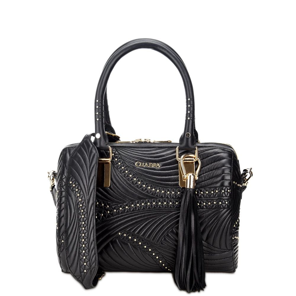 BO337BR - Cuadra black fashion leather purse handbag for women-Kuet.us