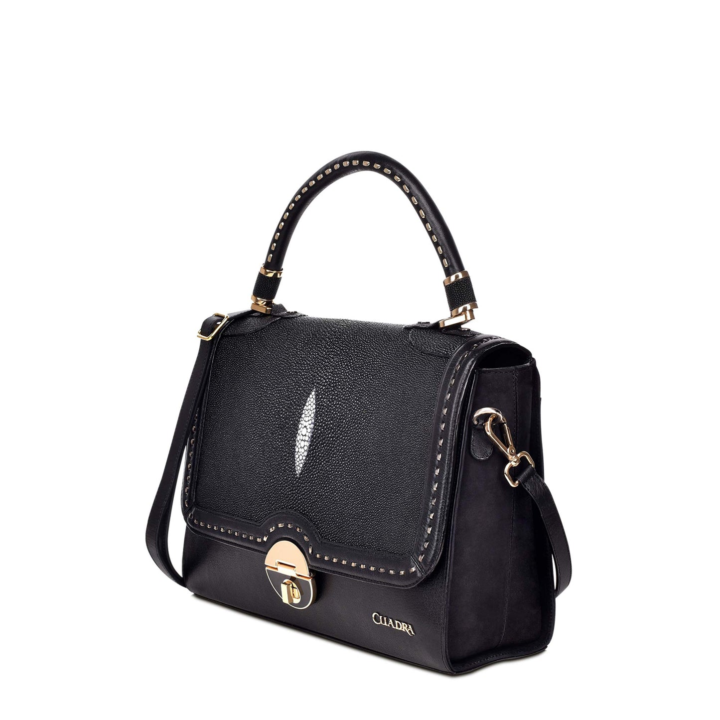 BO376MA - Cuadra black fashion stingray leather ladies purse handbag for women-CUADRA-Kuet-Cuadra-Boots