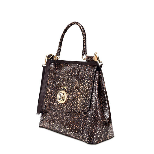 BO377PI - Cuadra chocolate casual fashion python shoulder bag for women-Kuet.us