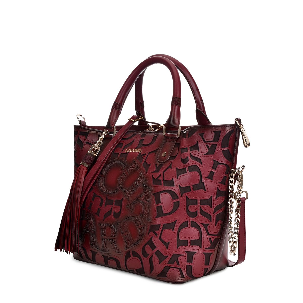 BO399MA - Cuadra wine fashion leather folding canvas purse handbag for women-Kuet.us