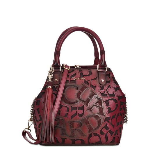 BO399MA - Cuadra wine fashion leather folding canvas purse handbag for women-Kuet.us