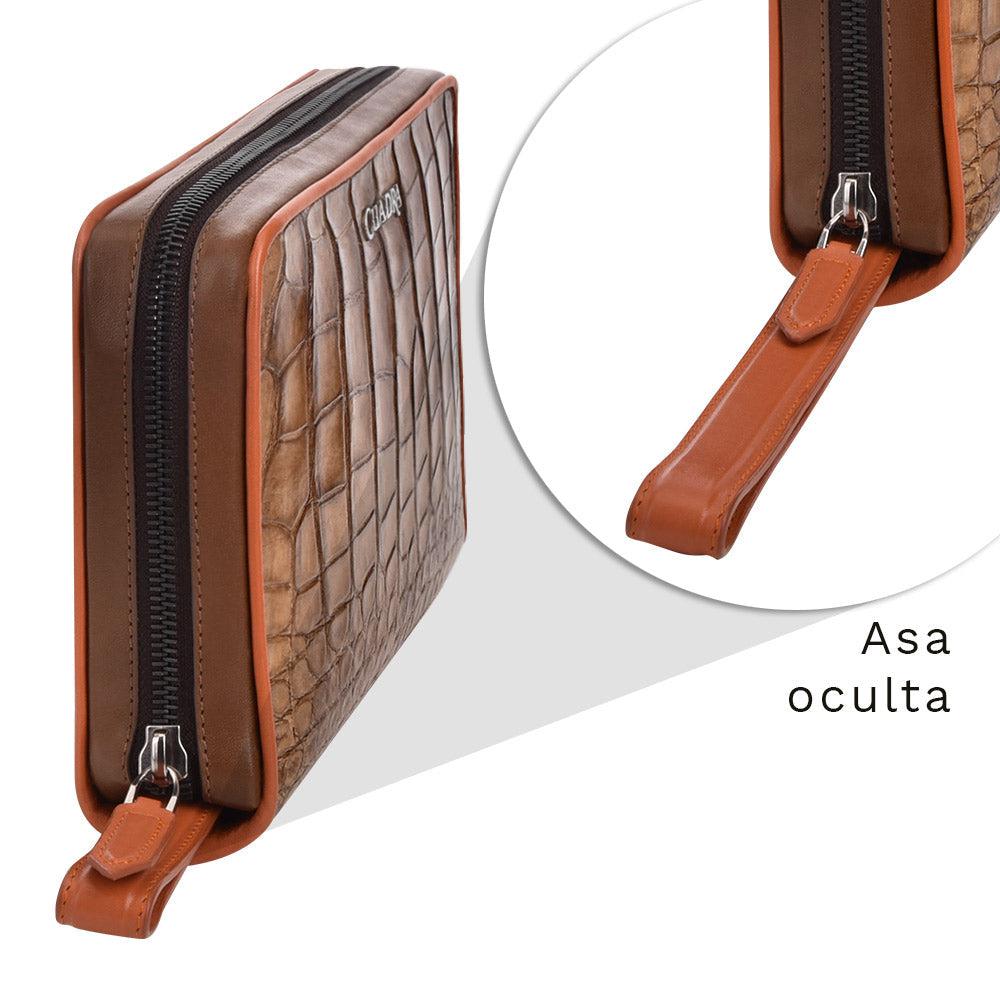 BO431AL - Cuadra desert brown fashion python wallet clutch for men / women-CUADRA-Kuet-Cuadra-Boots