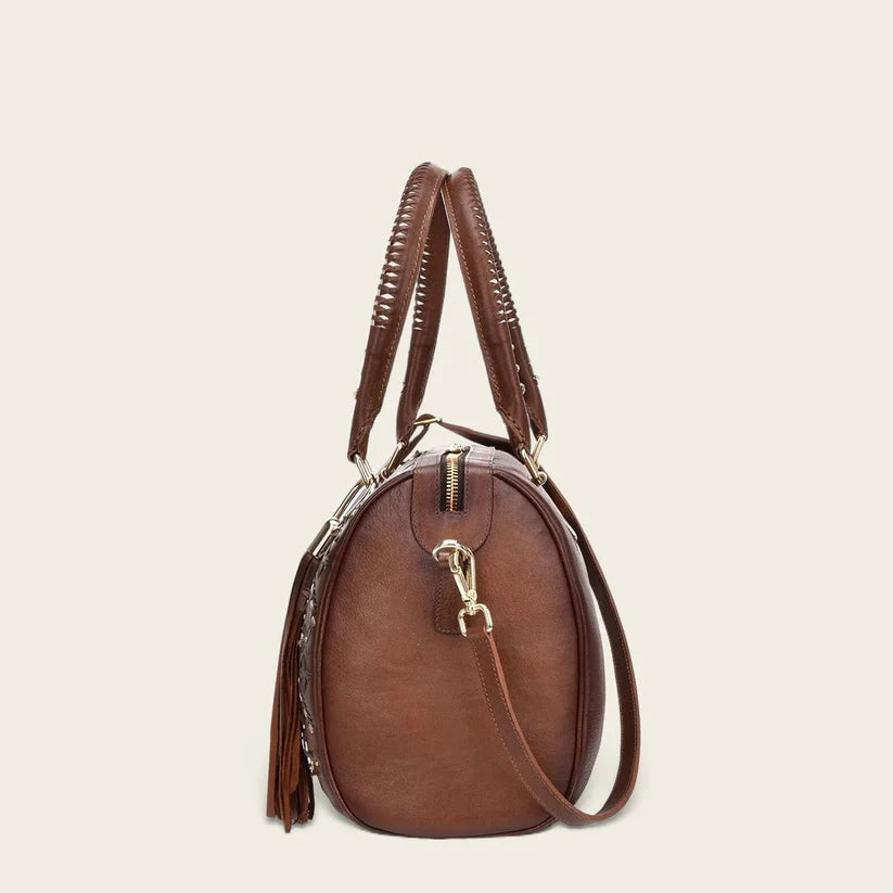 BO439RS - White Cuadra Trendy Leather Ladies Purse Handbag for Women