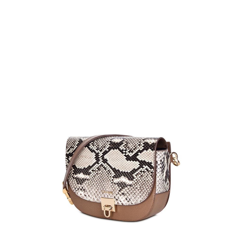 BO459PI - Cuadra natural fashion python crossbody mini bag for women-Kuet.us