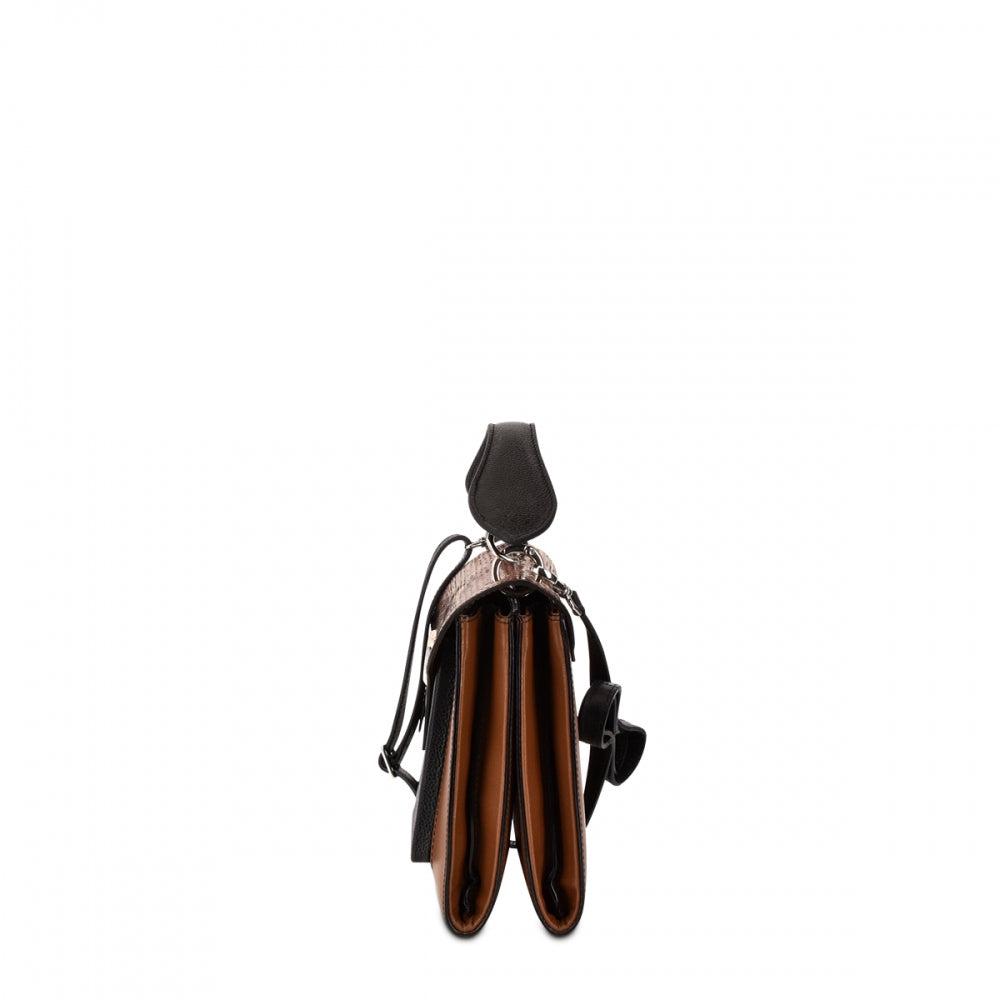 BO461PI - Cuadra brown dress fashion python handbag for women-Kuet.us