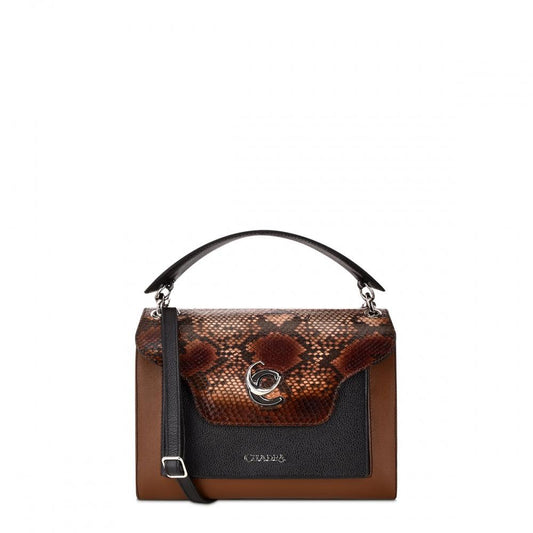 BO461PI - Cuadra brown dress fashion python handbag for women-Kuet.us