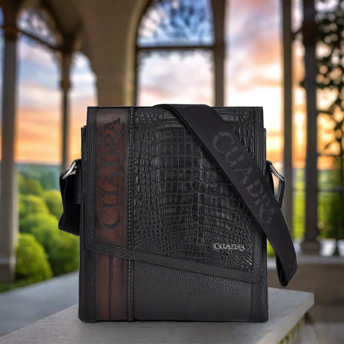 BOC03FL - Cuadra Black Casual Fuscus Crossbody Messenger Bag for Men / Women
