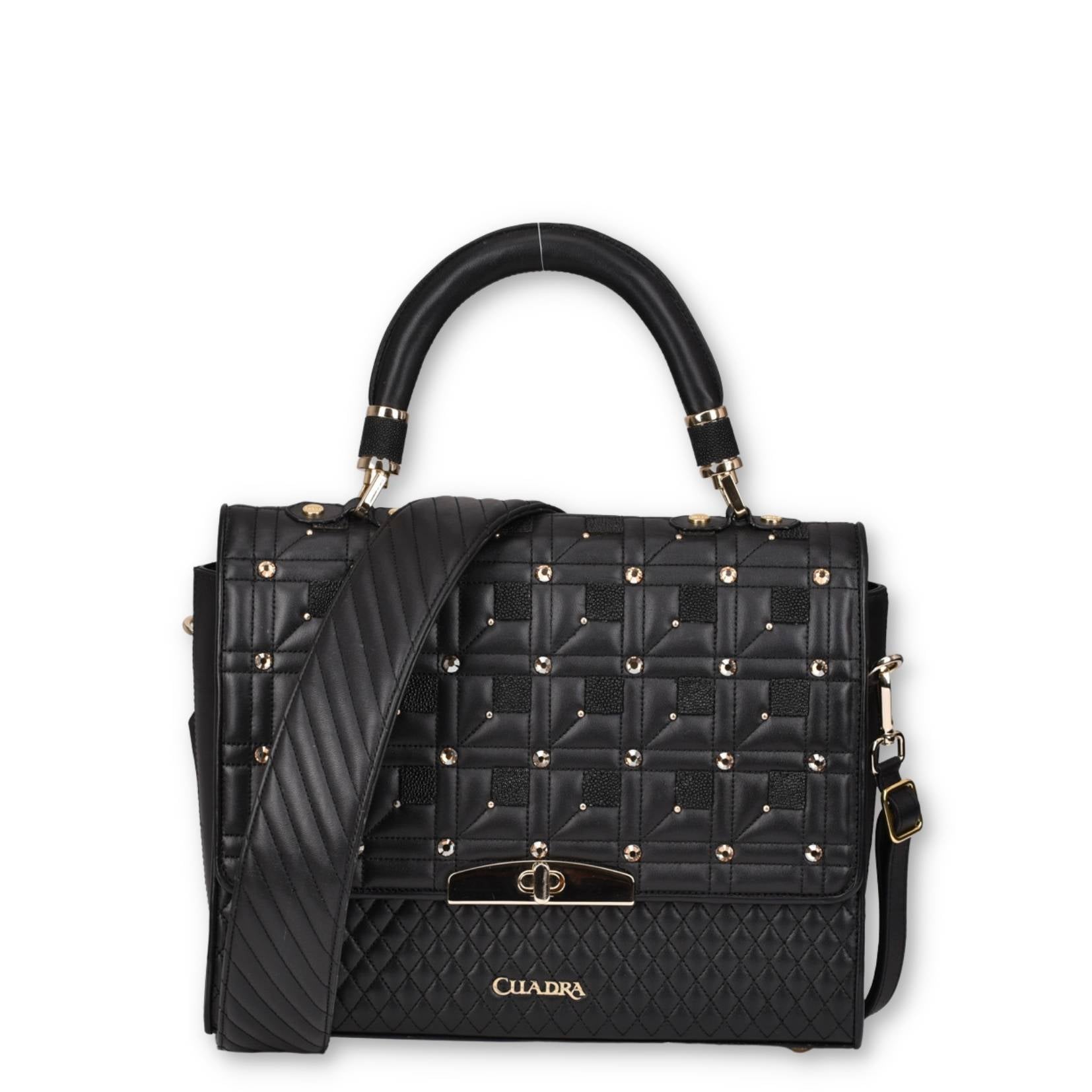 BOD07MA - Cuadra black casual fashion stingray messenger bag for women-CUADRA-Kuet-Cuadra-Boots